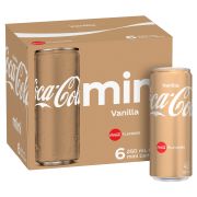 VANILLA SOFT DRINK CANS 6X250ML