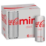 DIET SOFT DRINK CANS 6X250ML