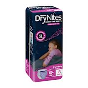 DRY NITES PANTS GIRL 13+ YEAR EXTRA LARGE 8S