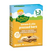 GARDEN BANANA & CHIA PRESSED BARS 1-3 YEAR 90G