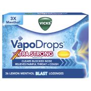 XTRA STRONG LEMON METHOL VAPODROPS 36S