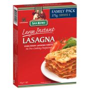 INSTANT LARGE LASAGNE SHEETS 375GM