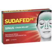 PE SINUS+PAIN RELIEF TABLETS 16S