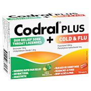 PLUS COLD & FLU TABLETS + SORE THROAT LIME & LEMON LOZENGES 1 EA