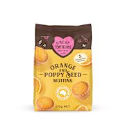 ORANGE & POPPY SEED MUFFINS 5PK