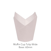 WHITE MUFFIN CUP TULIP WIDE 200S