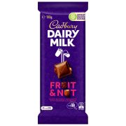 DAIRY MILK FRUIT AND NUT CHOCOLATE 180GM