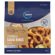 CRUMBED SQUID RINGS 500GM