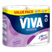 PAPER TOWEL WHITE DOUBLE LENGTH 120 SHEETS 2PK