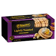 PARMASAN CARAMELISED ONION LIGHTLY TOASTED CRACKERS 100GM