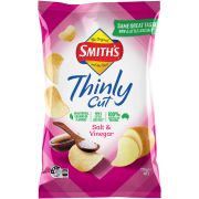 SALT AND VINEGAR THINLY POTATO CHIPS 175GM