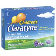 +6 YEARS CHILDRENS GRAPE CHEWABLE ANTIHISTAMINE 10S