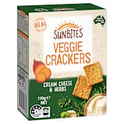 SWEET POTATO CREAM CHEESE & HERB VEGGIE CRACKERS 110GM