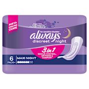 MAXI NIGHT INCONTINENCE PAD 6S