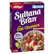 SULTANA BRAN OAT CLUSTERS 480GM