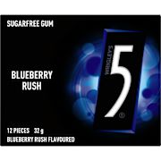 5 BLUEBERRY SUGAR FREE CHEWING GUM STICK 32GM