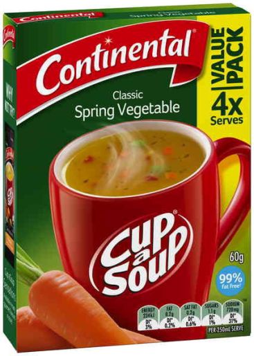SPRING VEGETABLE CUP-A-SOUP 4 SERVES 60GM