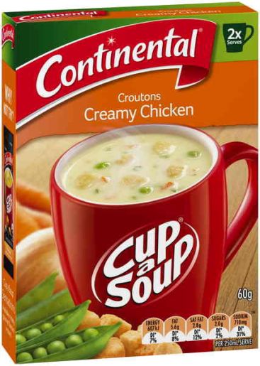 CROUTONS CREAMY CHICKEN CUP-A-SOUP 2 SERVES 60GM