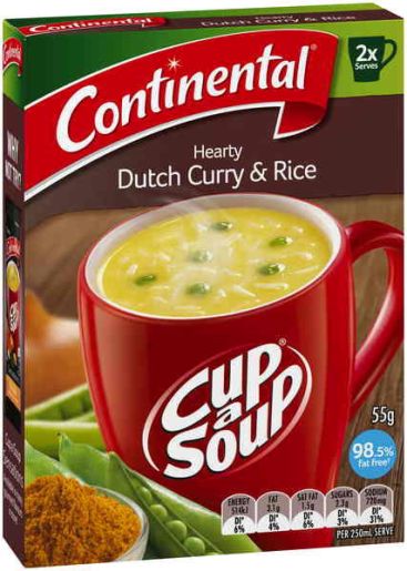 HEARTY DUTCH CURRY CUP-A-SOUP 2 SERVES 2PK