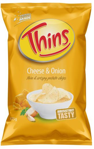 CHEESE AND ONION POTATO CHIPS 175GM