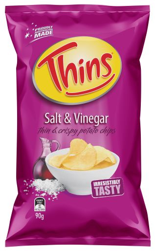 SALT AND VINEGAR POTATO CHIPS 90GM