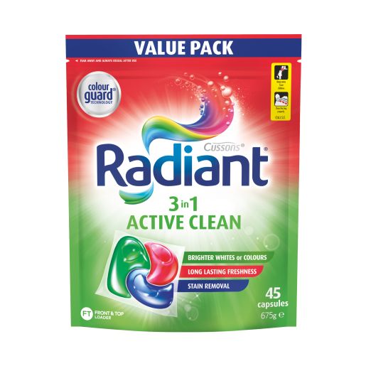 ACTIVE CLEAN FABRIC LAUNDRY CAPSULES 45S