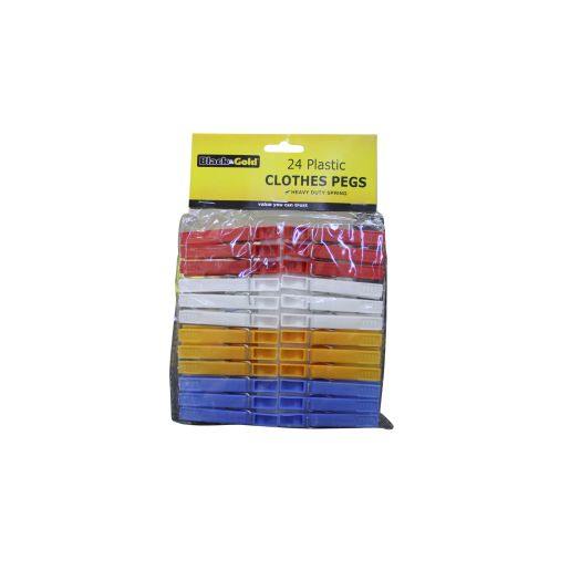 PLASTIC CLOTHES PEGS HEAVY DUTY 24PK