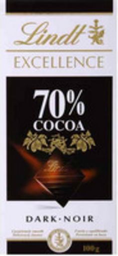 EXCEL 70% DARK CHOCOLATE 100GM