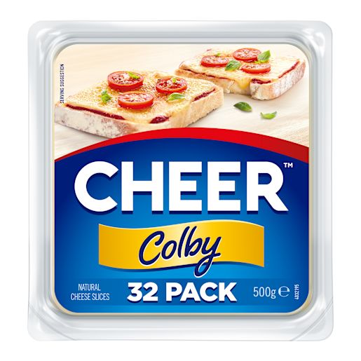 COLBY CHEESE SLICES 500GM