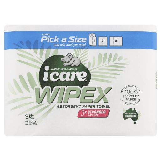 WIPEX PICK A SIZE PAPER TOWEL 3PK