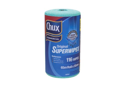 SUPERWIPES ECONOMY ROLL GREEN 3CM X 65CM 65M