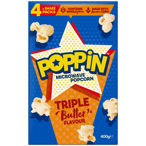 TRIPLE BUTTER MICROWAVE POPCORN 400GM