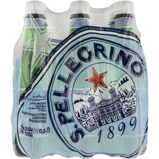 SPARKLING MINERAL WATER PET 6 PACK 6X500ML