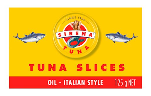 TUNA SLICES OIL ITALIAN STYLE 125GM