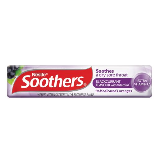 SOOTHERS BLACKCURRENT MEDICATED LOZENGES 45GM