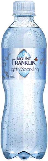 LIGHTLY SPARKLING MINERAL WATER 450ML