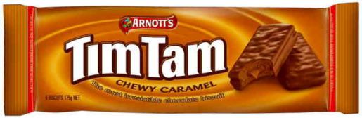 BISCUITS CHOCOLATE TIM TAM CHOCOLATE CHEWY CARAMEL 175GM