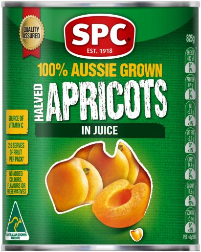 APRICOT HALVES IN NATURAL JUICE 825GM