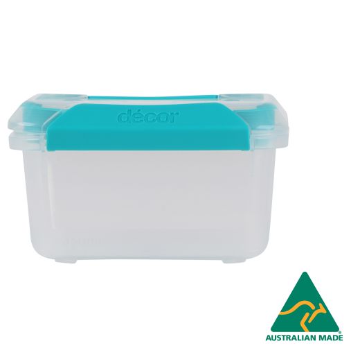 OBLONG CONTAINER WITH CLIP LIDS 350ML