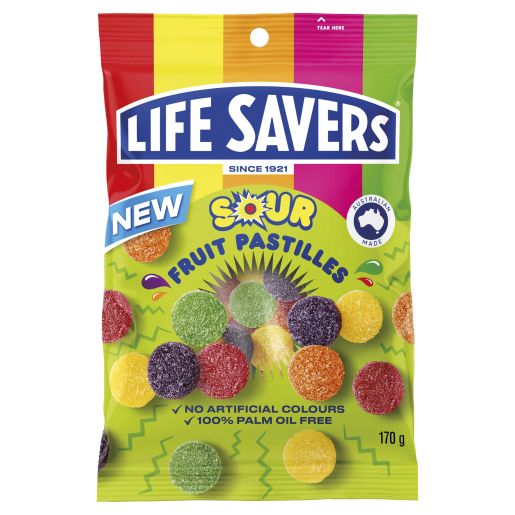 SOUR FRUIT PASTILLES 170GM