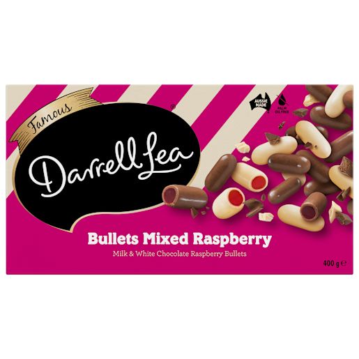 RASPBERRY BULLETS ASSORTED GIFT 400GM