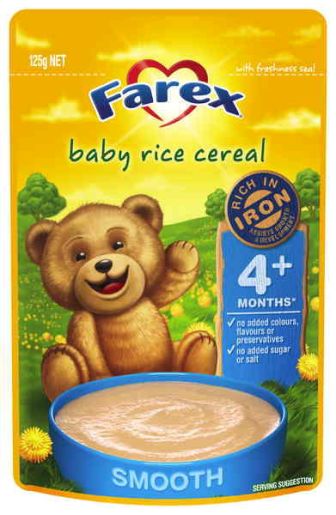 BABY RICE CEREAL 4 MONTHS PLUS 125GM