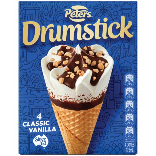 VANILLA DRUMSTICKS MUTLI PACK PETERS 4S