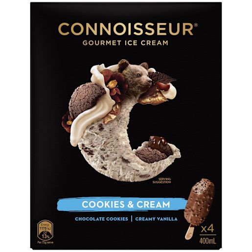 COOKIES & CREAM MILK PREMIUM ICE CREAM MULTIPACK 4S