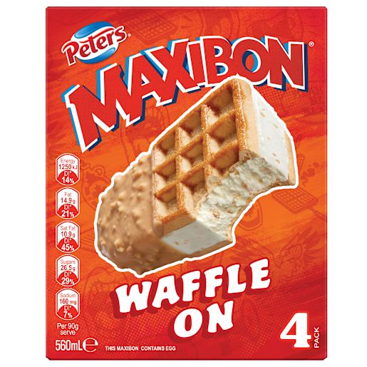 MAXIBON WAFFLE ON MULTIPACK 4PK