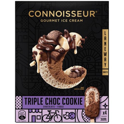 TRIPLE CHOCOLATE COOKIE MULTIPACK ICE CREAM 4S