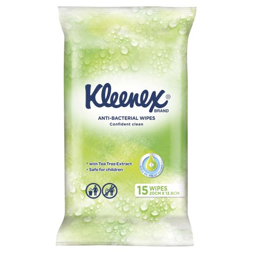 FACIAL TISSUE ANTI BACTERIAL WET WIPES 15S