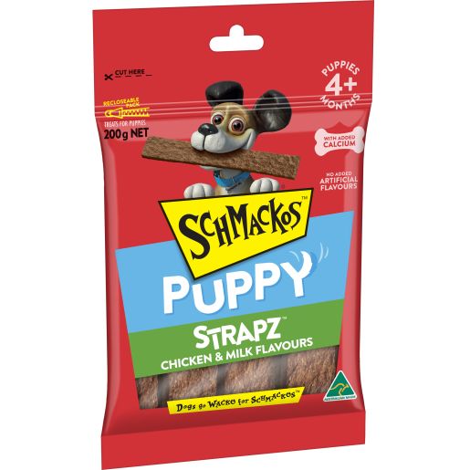 PUPPY CHICKEN MILK STRAPZ 200GM