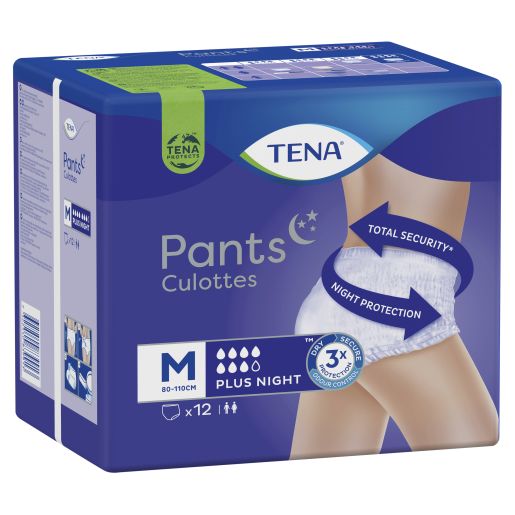 PLUS MEDIUM NIGHT SANITARY PANTS 12PK