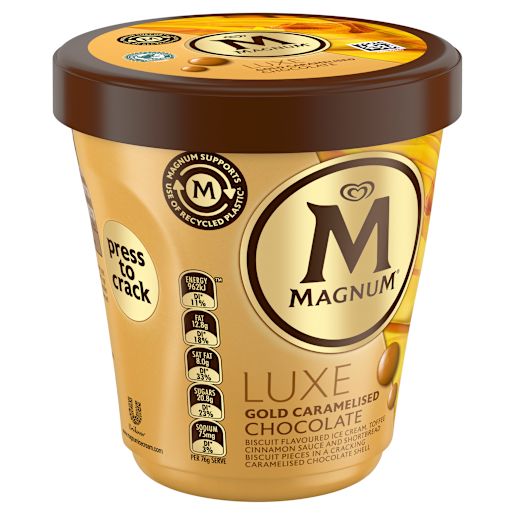 GOLD CARAMELISED CHOCOLATE LUXE ICE CREAM 440ML